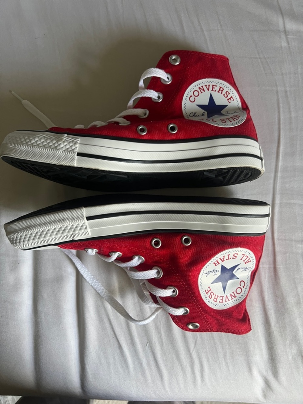 Converse Red High Top Canvas Sneakers